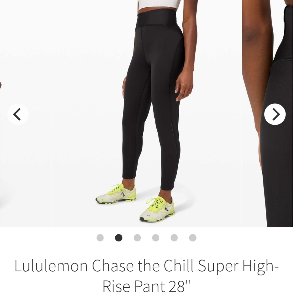 Lululemon Chase The Chill Super High-Rise Pant 28" In Black EUC - Picture 2 of 8